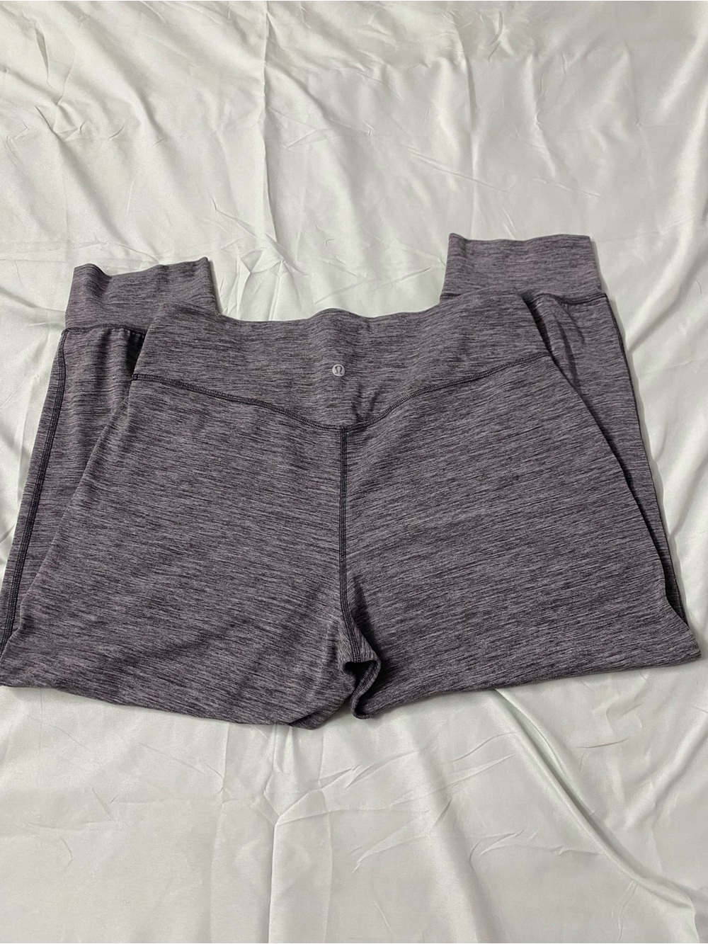 Lululemon Align High-Rise Cropped Jogger Heathered Space Gray  POCKETS- Size 12 - Picture 5 of 9